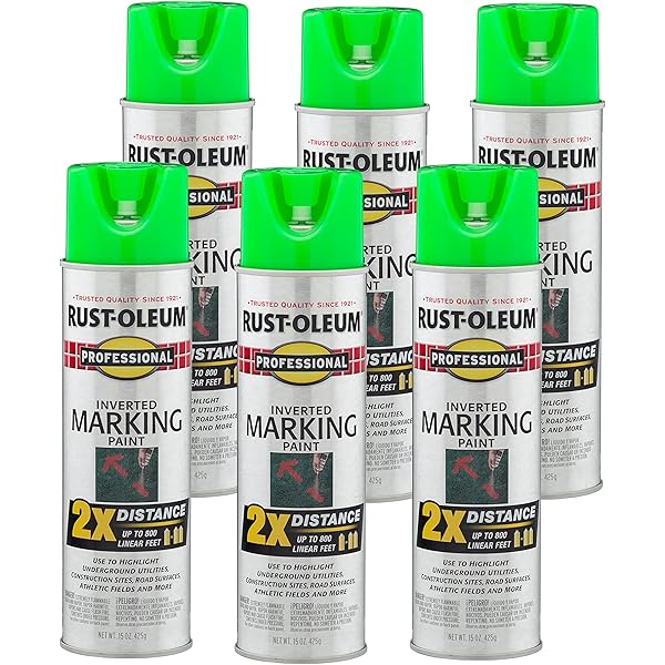 タンカペイント Rust-Oleum 2554838-6PK Professional Inverted Marking Spray